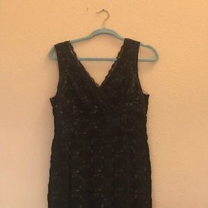 Lacy black mini dress